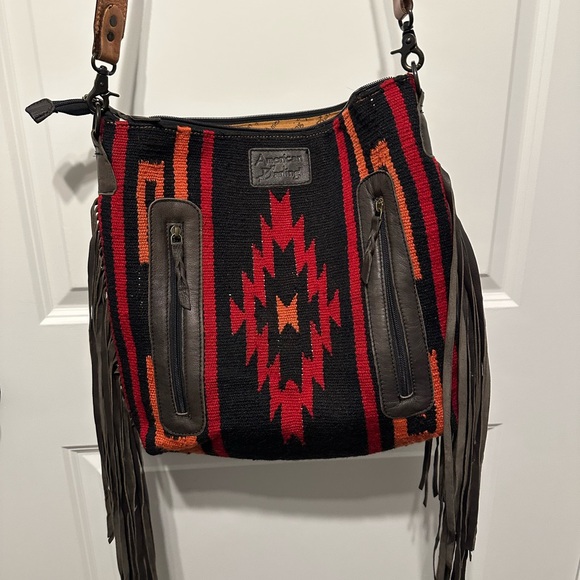 American Darling Southwest Pattern Crossbody Bag - Brown and Black - Picture 3 of 4